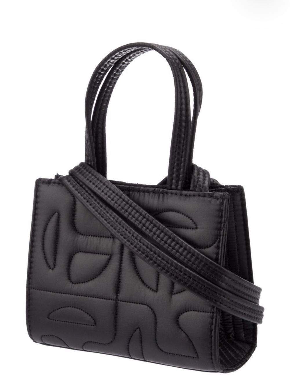 AUTH Telfar- Black Quilted Small Shopper